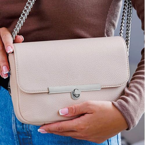 EODKSE Cierres para Bolsos de Aleación de Zinc en Oro Claro y Plata - 2 Piezas de Cerradura Giratoria para Monederos y Bolsos de Mujer - Materiales para Hacer Bolsos de Calidad,