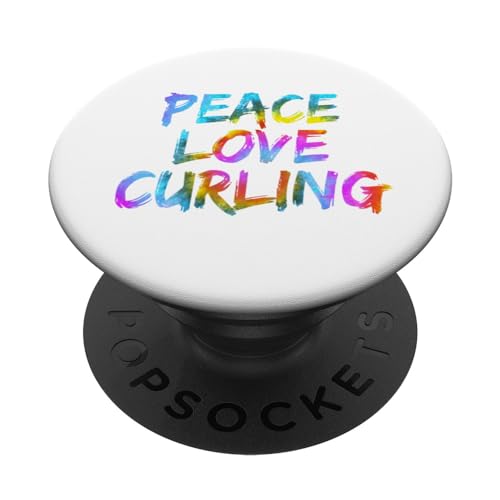 Equipo de Curling Paz Amor Curling PopSockets PopGrip Intercambiable