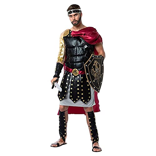 EraSpooky Disfraz De Cosplay De Guerrero Romano Adulto Traje de Gladiador Para Fiesta De Hombre Ropa Divertido De Halloween