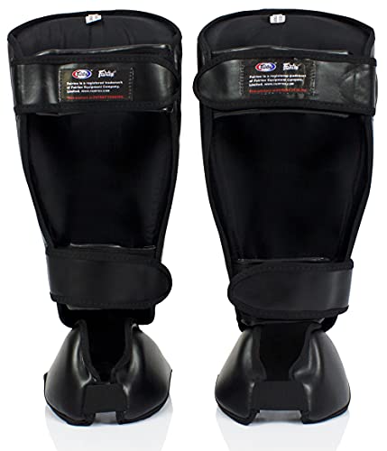 Espinilleras Fairtex SP7 Twister para Boxeo, Muay Thai, MMA; Desmontables (Negro, XL)