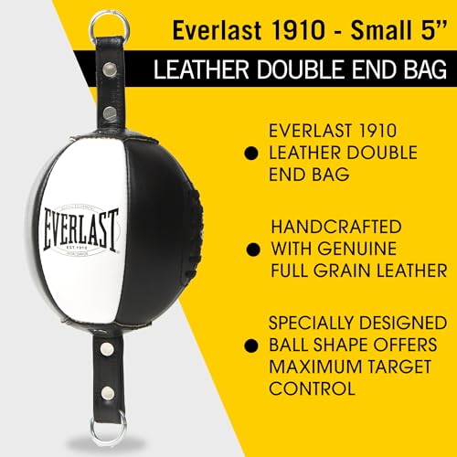 Everlast 1910 Bolsa De Boxeo De Doble Extremo, Negro/Blanco, S