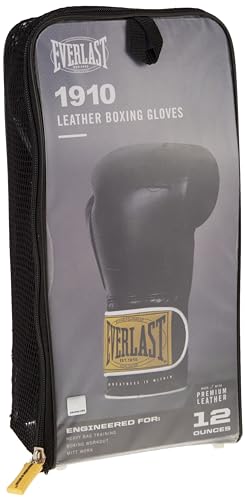 Everlast 1910 Classic Guantes Unisex para Adultos, Negro, 453 G (16 Oz) Ue