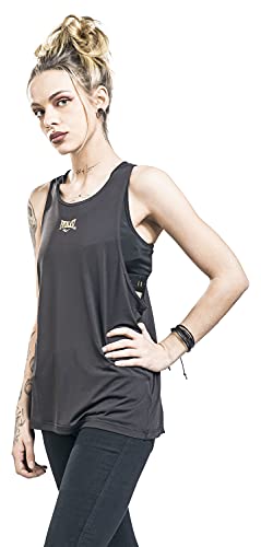 Everlast Sport Camiseta de Tirantes Anchos, Negro, M para Mujer