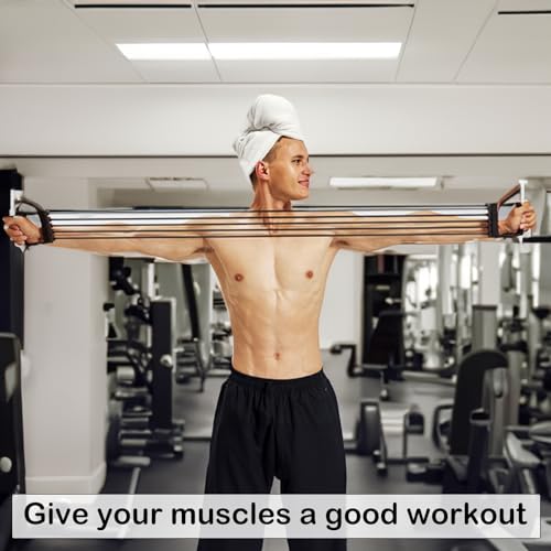 Expander Fitness con mango Sports Expander Fitness Brusttraining gerät Chest Expander Schultertrainer Brustmuskeltrainer Brustmuskeltrainer Brustmuskeltrainer BrustExpander für Männer & Frauen für