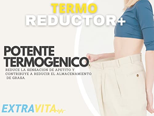 extraVITA-Termogénico y Adelgazante con avanzada Acción Quemagrasas | Garcinia Cambogia + L-Carnitina + CLA + Glucomanano + Te Verde | 90 cápsulas.