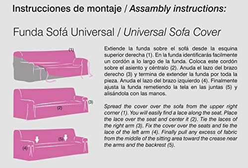 Eysa Levante Funda de sofá, Algodón, Beige, 2 PLAZAS