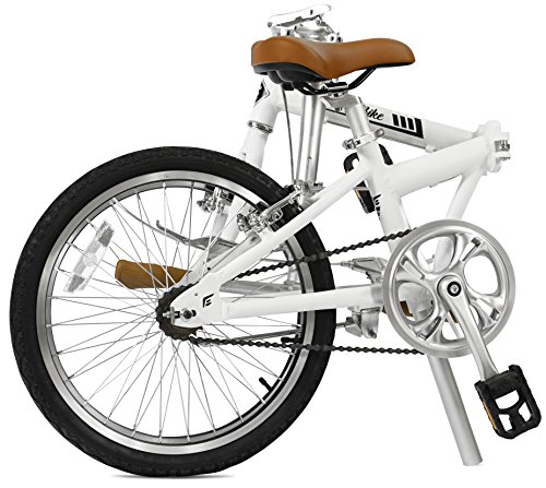 FabricBike Folding Bicicleta Plegable Cuadro Aluminio Ruedas 20" 3 Colores (Matte White)