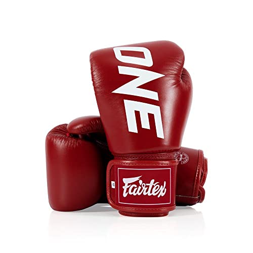 Fairtex BGV1 One Muay Thai Boxe Sparring Guanti (Rojo, 14 oz)