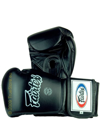 Fairtex Heavy Hitter's Boxing Gloves - Mexican Style (BGV9), black, 12 oz. by Fairtex