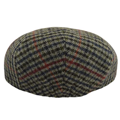 Faith & Sarah Kids Gorra plana para niños o niñas Tweed, espiga o tartán Peak Sombreros para niños pequeños y niños de 2 a 12 años, Tweed Gris, 2-4 Años