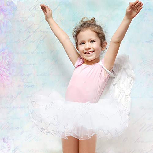 Falda de Tutú para Niña Tutu Tul Falda Disfraz para Ballet Danza Fiestas de Cosplay Blanco S 3-5 Años