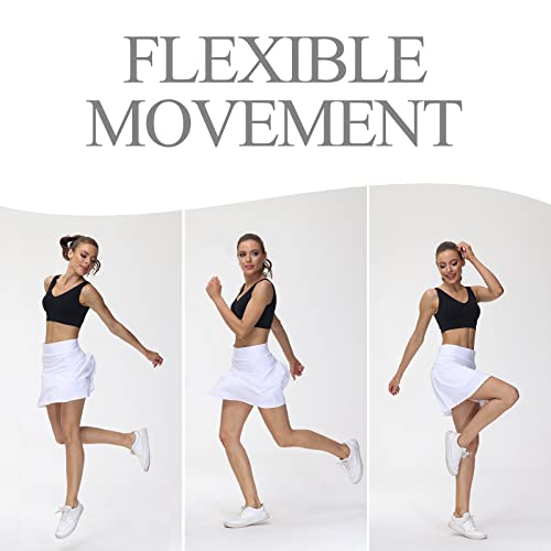 Falda Pantalon Mujer Pantalón Corto Deportivo Skorts Faldas de Tenis Plisadas con Pantalones Deportivas Faldas de Tenis Hockey Golf
