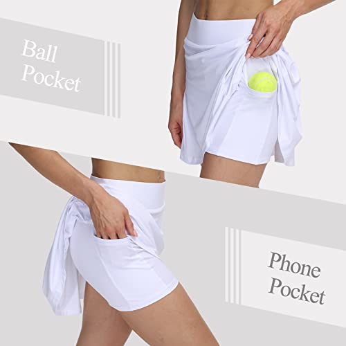 Falda Pantalon Mujer Pantalón Corto Deportivo Skorts Faldas de Tenis Plisadas con Pantalones Deportivas Faldas de Tenis Hockey Golf