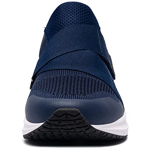 Fenlern Zapatillas de Ciclismo para Hombre Caminables Zapatillas de Ciclismo Indoor Compatibles con Calas de 2 Tornillos Cómodas y Ligeras (Azul, 42)