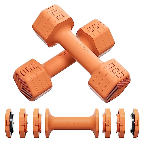 Fiar Mancuernas de Mujer El Conjunto de Pesas Set Pequeñas Ajustables Disponibles en 1.8/2.7/3.6/4.5Kg/en Pares para Varios Ejercicios de Entrenamiento Aeróbico Casa Fitness Dumbbell