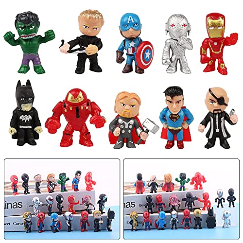 Figuren Set, 20 Piezas Decoración De Pastel De Cake Topper, Mini Figures Figura de Decoración, Decoración de pastel de cumpleaños de