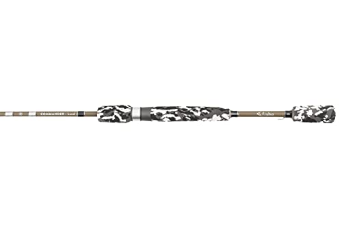 FISHN Commander Land Caña de Pescar 1,99m, 7-27gr, Fuji® Heavy Duty Real Seat, caña de Pescar, caña de Spinning, caña enchufable, transmisión de Potencia Directa al Pescar Peces Depredadores