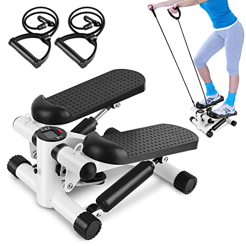 Fitn Twist Stepper Pantalla electrónica Equipo de Ejercicio en el hogar con Bandas de Resistencia
