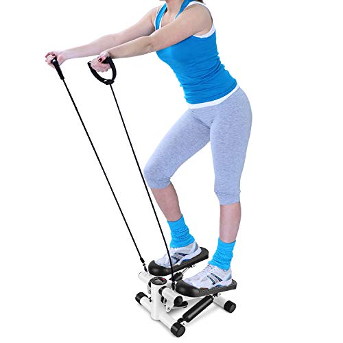 Fitn Twist Stepper Pantalla electrónica Equipo de Ejercicio en el hogar con Bandas de Resistencia