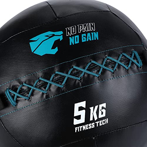 Fitness Tech - Balón Medicinal - Pelota Lastrada - Alta Resistencia - 6 Kg