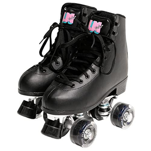 Flamingueo Patines 4 Ruedas - Mujer, Niña, Roller Skates, Patines Adulto, Negros, Patines Ruedas Uretano 58mm x 32 mm, Talla 36 EU (Venice)