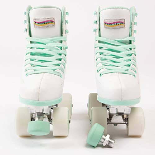 Flamingueo Patines 4 Ruedas - Patines 4 Ruedas Adulto, Ruedas Patines 80A, Patinaje 4 Ruedas, ABEC-7, Patines Adulto Hombre, Patines 4 Ruedas Mujer, Freno Ajustable, Roller Skates, Talla 40EU