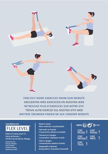 Flex Level (estiramientos Fitness Pilates Yoga rehabilitación Deporte) (Rojo)