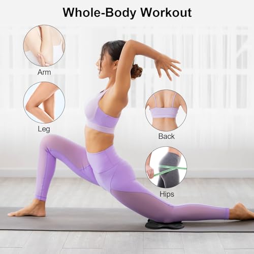 flintronic Almohadilla Rodillera Yoga, 2PCS Esterilla Yoga Antideslizante, TPE Colchonetas Yoga Antideslizantes para pilates, para ProteccióN de Rodillas, Codos y Tobillos - Negro