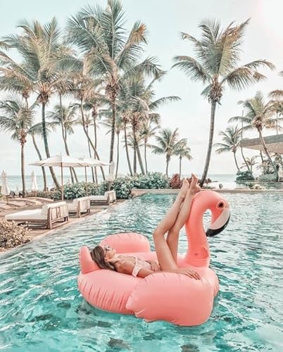 Flotador de Flamenco Hinchable Piscina 142x134x90cm | Colchoneta Hinchable Flamenco Rosa Gigante de Verano para Adulto y Niño (Colchoneta Flamenco)
