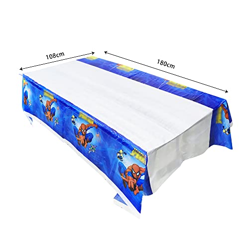 Fondo de fiesta de cumpleaños de araña de superhéroe con mantel de araña de superhéroe para niños decoraciones para fiesta de cumpleaños 150x90cm