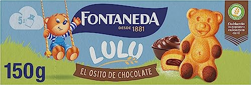 Fontaneda Osito Lulu Bizcochos Rellenos de Chocolate en Forma de Oso con Leche Sin Conservantes Sin Colorantes 150g