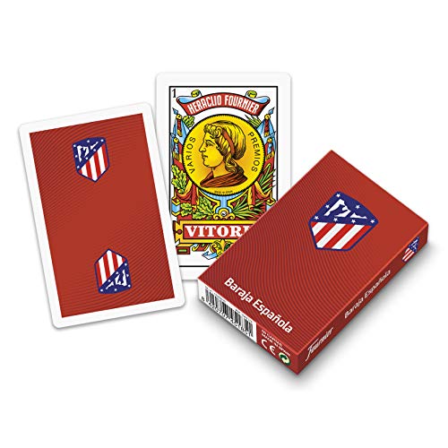 Fournier Baraja Española Oficial del Atlético de Madrid 40 Cartas, Colchonero, único