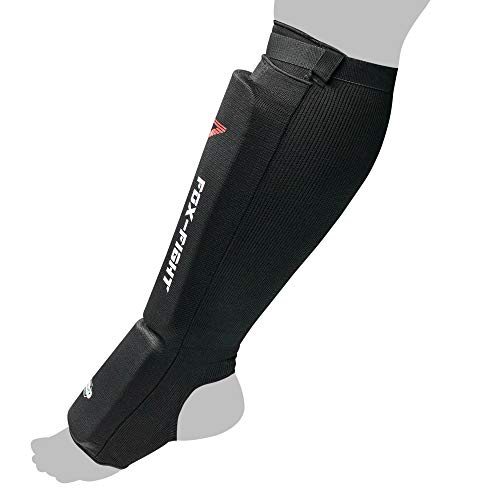 Fox-FIGH B7 - Espinilleras para artes marciales, artes marciales mixtas, espinilleras, espinilleras, saco de arena, entrenamiento, muay thai, kickboxing, artes marciales, talla M