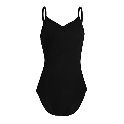 Freebily Maillot Ballet para Mujer Maillot Clásico de Danza Ballet Gimnasia Maillot Leotardo Bailarina Body Algodón Maillot Yoga Fitness Mujer Negro M