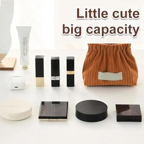 FrySky Organizador elástico de pana para el pelo, bolsa de almacenamiento elástica de pana portátil para viajes, organizador de accesorios para el cabello, bolsa de almacenamiento de gran capacidad,