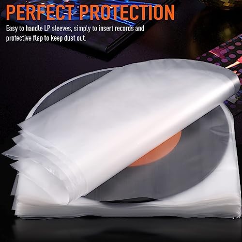 Fundas para Discos De Vinilo 50 Piezas Fundas para Discos De Vinilo Fundas Interiores 12 Pulgadas Fundas Protectoras Vinilo Adecuadas para Discos úNicos LP Funda Protectora Resistente Al Desgaste