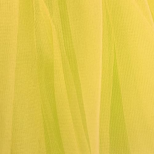 FUREINSTORE Falda de Tutú para Niñas, Falda de Tul para Ballet 3 Capas Elástica Disfraz de Princesa Carnaval 30cm de Largo Talla Única (Amarillo)
