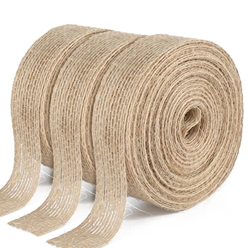 G2PLUS 30M Cinta de Arpillera Cinta de Yute Natural 2CM Cinta de Yute Vintage para Envolver Regalos Navidad Boda Manualidades