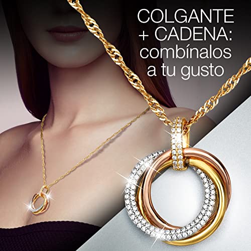 GALERIA DEL COLECCIONISTA Conjunto TRESOR D´OR: 4 joyas acabadas en Oro de 1ª Ley –amarillo, rosa y blanco- con más de 680 Circonitas. Colgante + Cadena, Anillo, Pulsera y Pendientes. 535300642