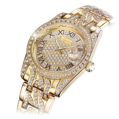 GALERIA DEL COLECCIONISTA Reloj-Joya Mujer Royal Lady Lanscotte Acabado Oro 1ª Ley, más de 400 Cristales de Swarovski®, Acero 316L Quirúrgico y Antialérgico y Firma Suiza. Caja 36 mm.157600632
