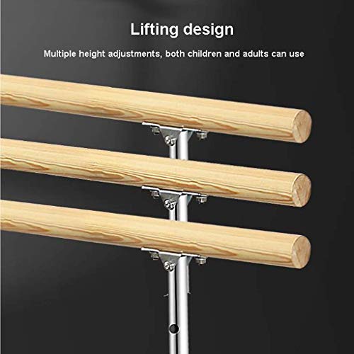 GaLsor Barra De Ballet Montada En La Pared Prensa De Piernas Casera para Ballet Niños Adultos Disponibles para Ejercicios De Danza Estirada Y Equilibrio (Rosa 1,5 M)