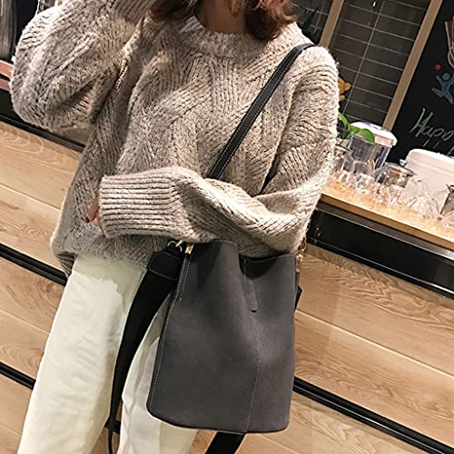 Generic - Bolso bandolera para mujer, estilo vintage, piel sintética, con correa ajustable, estilo retro, color marrón, talla única, marrón, Einheitsgröße