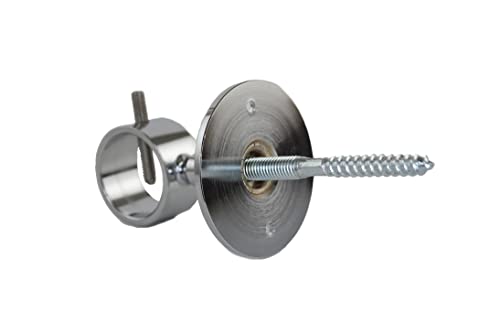 Gepotex Soporte de pared para cuerda de 30 mm, cromado
