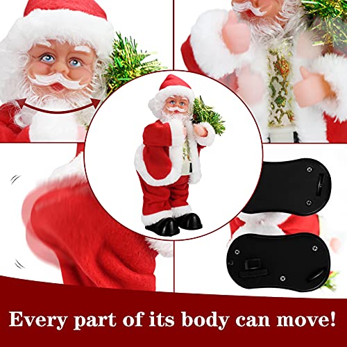 Gfilay Twerking Santa Claus,Animated Christmas Toys Plush Interactive Santa Toys para niños