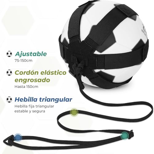 GHB Fútbol Kick Throw Trainer Entrenamiento Fútbol Niño Accesorios Practice Solo Futbol Habilidades de Control de Ayuda Cinturón Ajustable Regalo