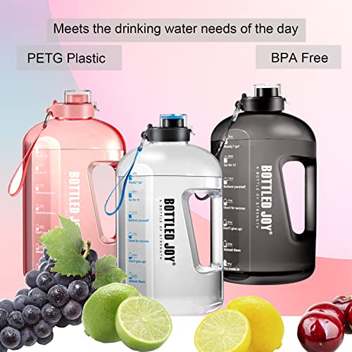 GHONLZIN Botella de Agua Deportiva, 1.5L Water Bottle, Botella Agua sin BPA Reutilizable Botellas de Agua con Marcador de Tiempo para Athletic, Bici, Gimnasio, Oficina