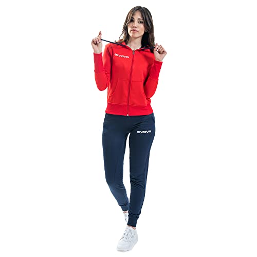 givova Lady Traje, Mujer, Rosso/BLU, Medium