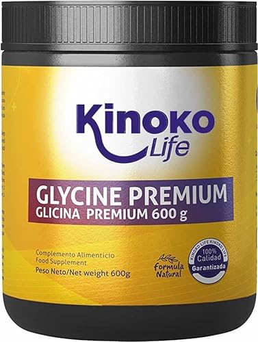GLICINA PREMIUM 600 g 100% PURA .Cristalizada | Sin Nanopartículas | Regenerador Del Colágeno |Prevención De Lesiones Musculares | Promueve El Sueño Reparador | Non OGM | En polvo