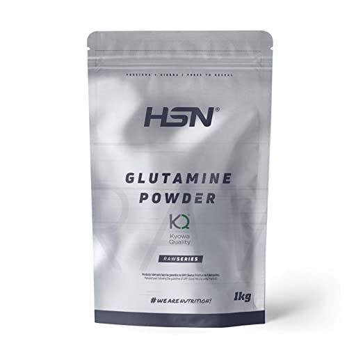 Glutamina Kyowa - Máxima Pureza - en Polvo de HSN | Sin Sabor 1 Kg = 200 Tomas por Envase 100% Pura L-Glutamina Micronizada | No-GMO, Vegano, Sin Gluten