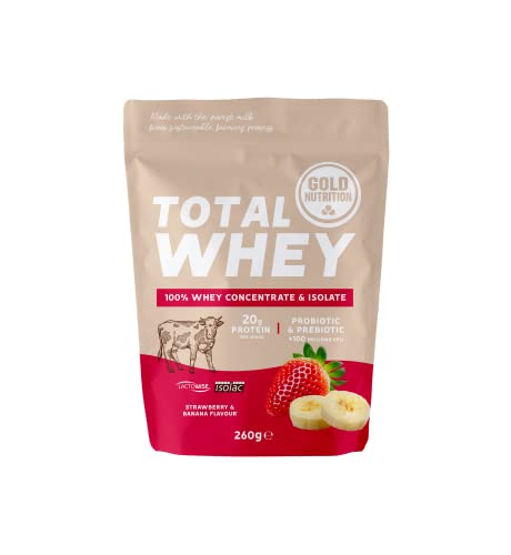 GoldNutrition Total Whey Fresa Plátano | 260 gr